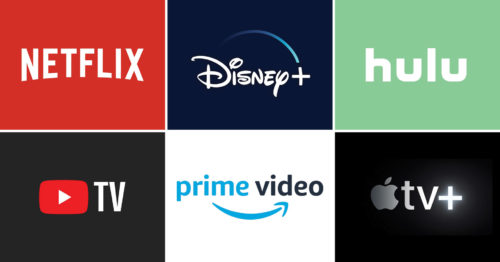 Streaming services logos