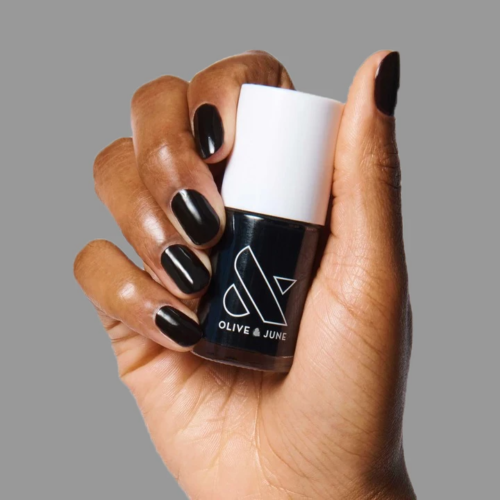 Olive and June black nail polish - E+M