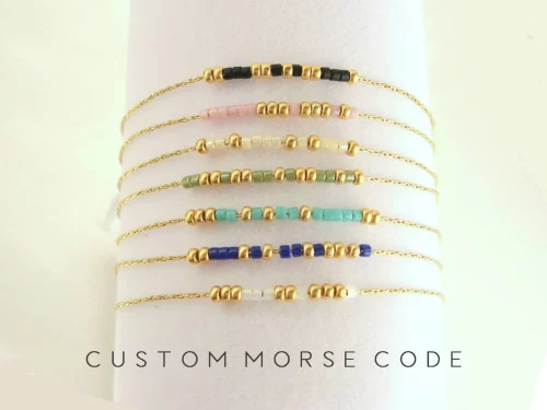 Custom Morse Code Bracelet