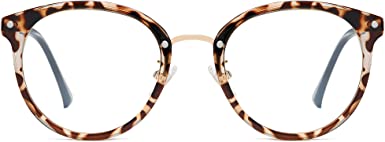 SOJOS Retro Round Blue Light Glasses