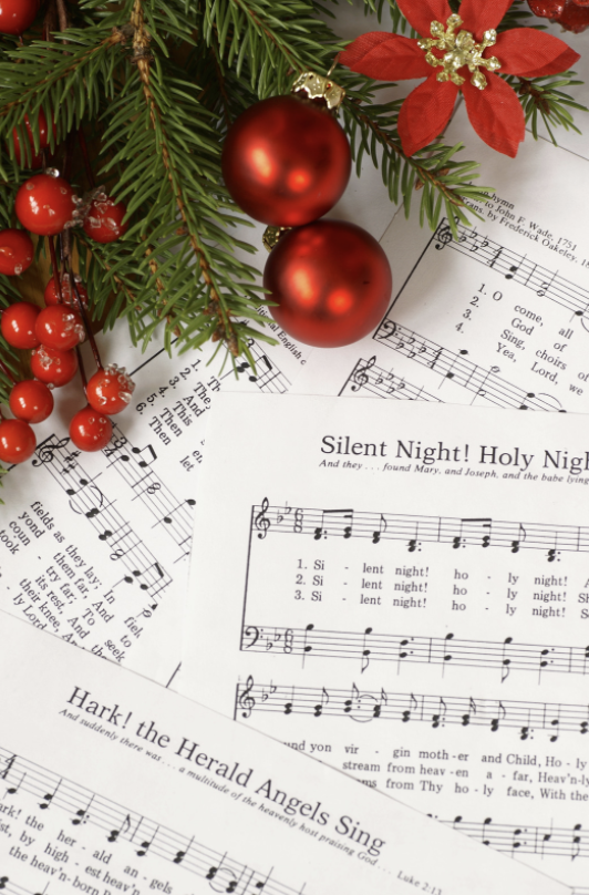 Sheet music of Silent Night.