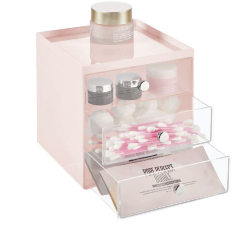blush pink mini countertop drawers
