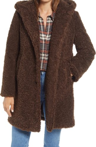 Nordstrom Teddy Coat  - cozy thanksgiving outfits