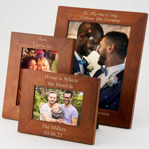 Personalized Photo Frames with phrases like 