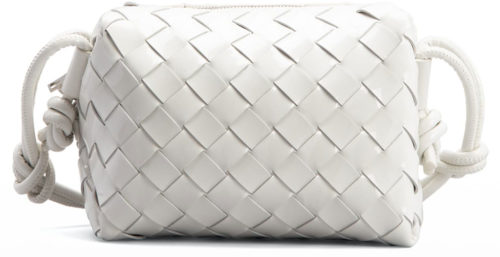 Bottega Veneta Loop woven white mini crossbody bag