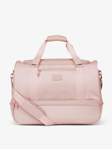 Calpak weekender duffel bag in pink with shoe compartment