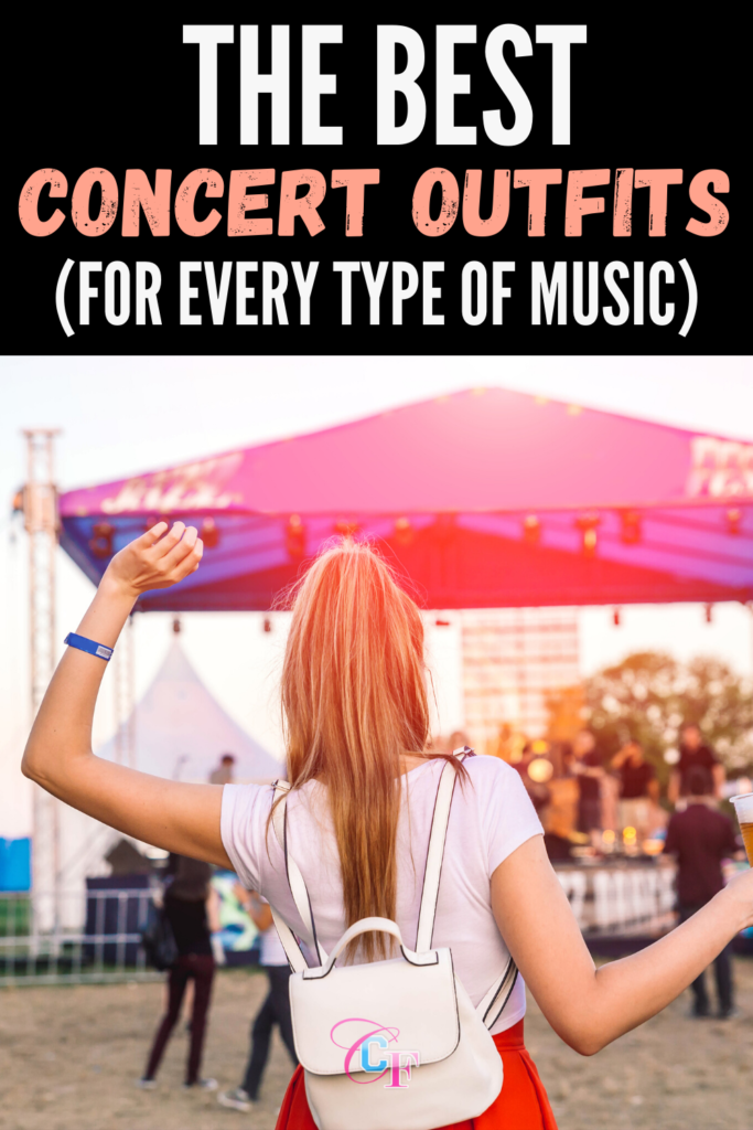 The best concert outfits for every type of music header with photo of woman at a concert