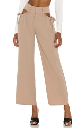 Revolve Cut Out wide leg pants in beige