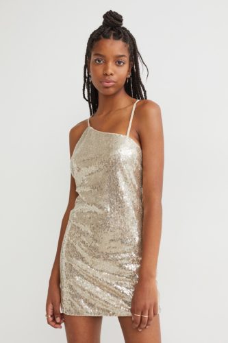 H&M Sequin Dress in gold