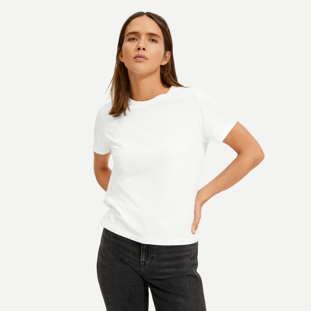 Everlane cap sleeve white t-shirt