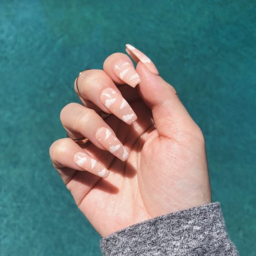 Nude cloud nails from Etsy