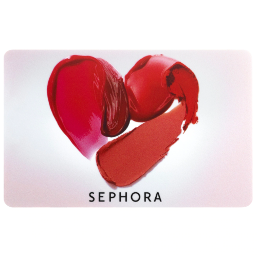 Sephora gift card with a heart graphic on it