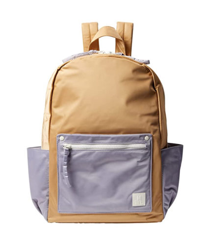 Color-Block Backpack from Madewell in mustard and pastel purple