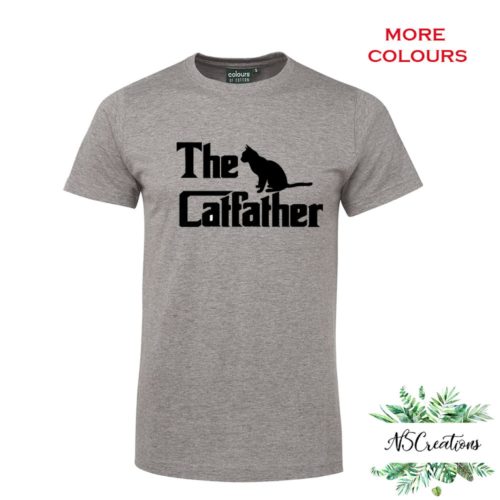 The Catfather tee shirt in gray