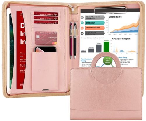 Pink portfolio from amazon - gifts for law school graduation