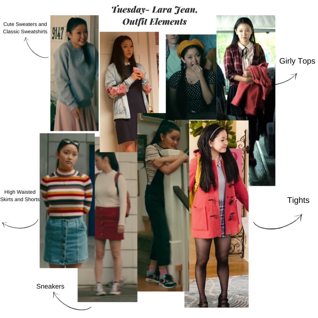 Lara Jean Covey outfits from the rom com To All the Boys I've Loved Before