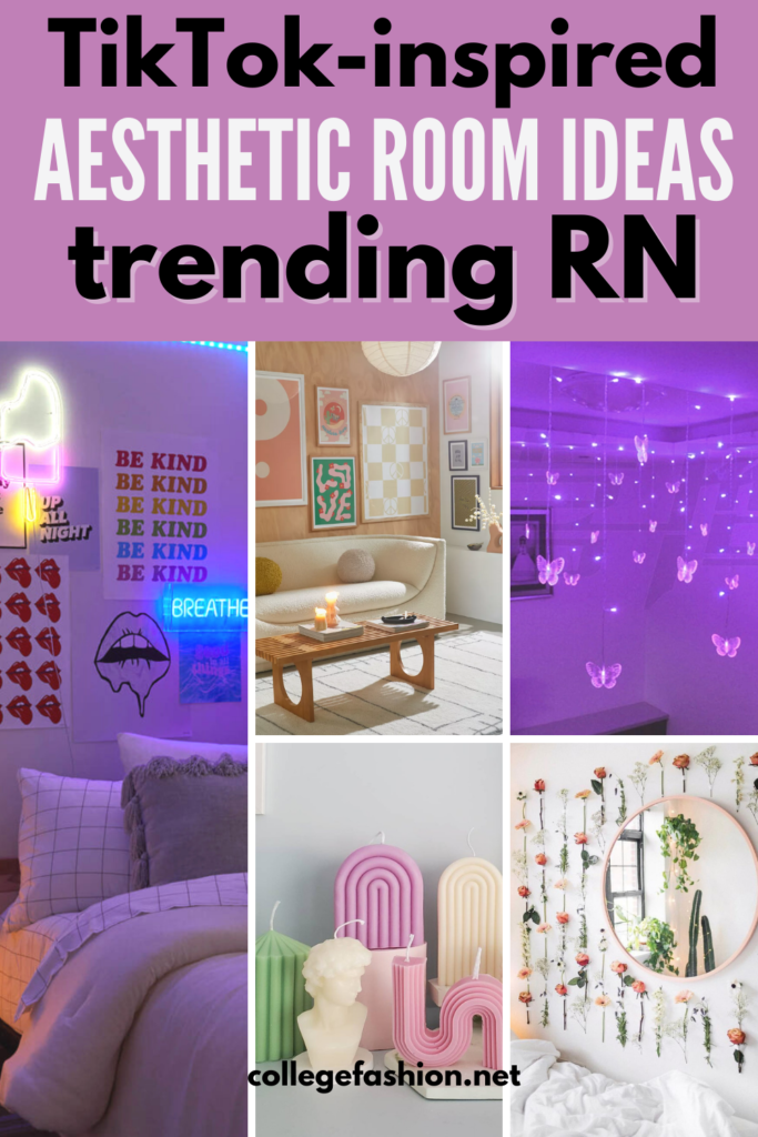 The best aesthetic room ideas trending this year – collage of different ideas