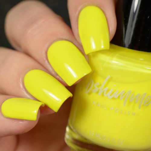 Classic yellow manicure - color is All the Bright Moves by KBShimmer