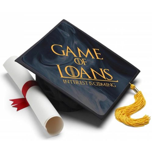 Game of Loans graduation cap