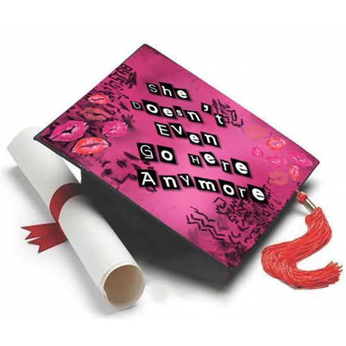 Mean Girls-inspired graduation cap that reads 