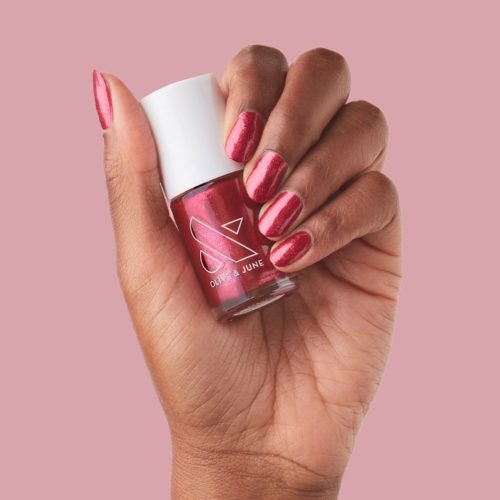 Olive and June ruby shimmer nail polish