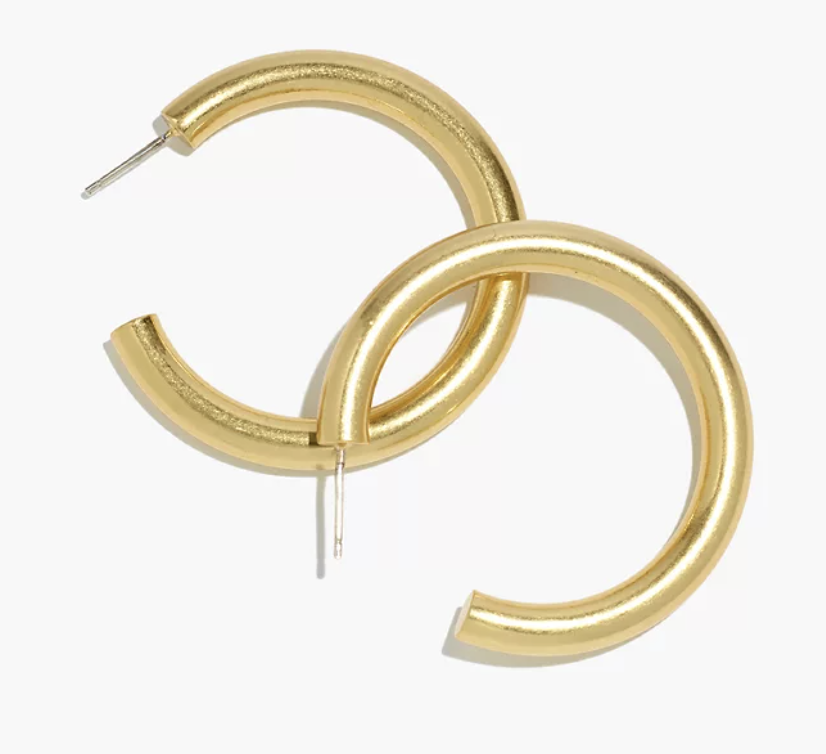 22nd birthday ideas - Simple gold hoop earrings