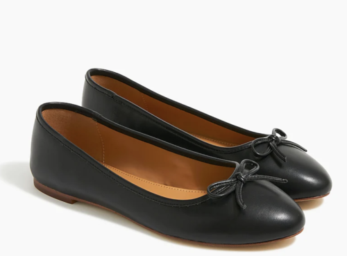 Black flats with bows from J. Crew