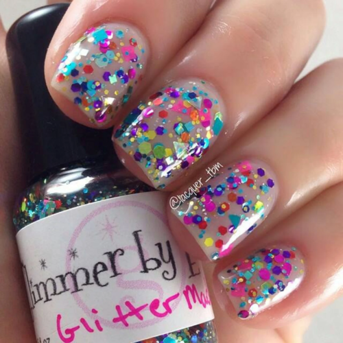 Glitter madness summer nails