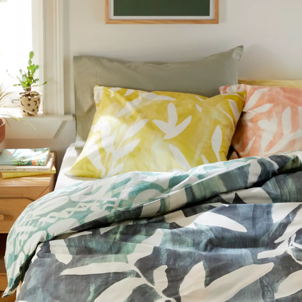 Tropical duvet set with pillows and cover