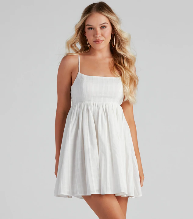 White linen babydoll dress from Windsor