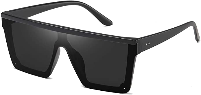 Black flat top sunglasses