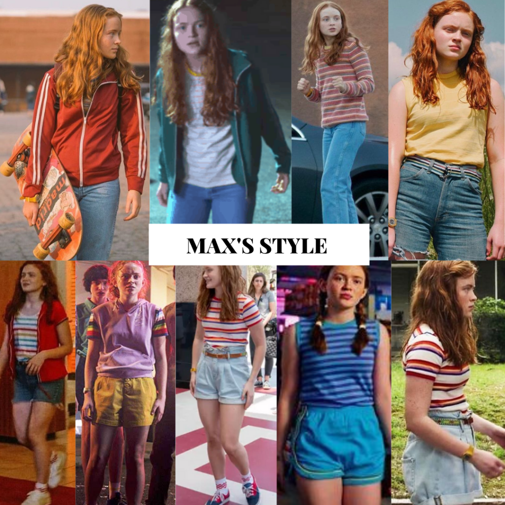 The denim overshirt worn by Max Mayfield (Sadie Sink) in the series Stranger  Things (Season 4 Episode 1)