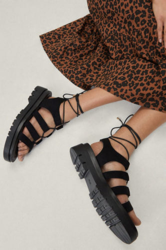 Nasty Gal Cleated Strappy Sandals