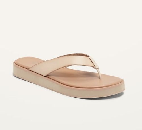 Old Navy Faux Leather Flip Flops