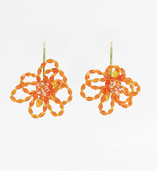Bright orange earrings