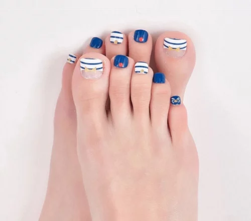 Nautical toe design from etsy