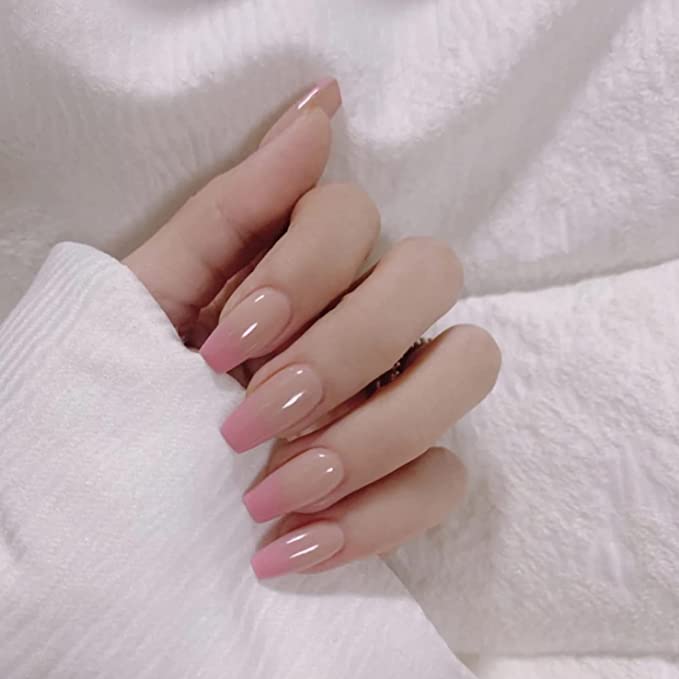 Pink ombre nails from amazon