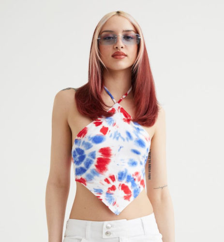 H&M Tie Dye Halter Neck Top