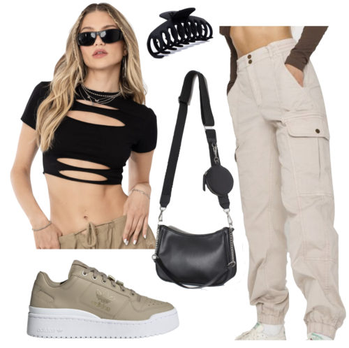 Chunky Sneakers Baddie Outfit