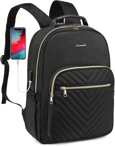 Quilted USB Backpack