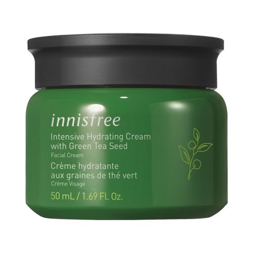 Innisfree intensive hydrating cream with green tea seed.