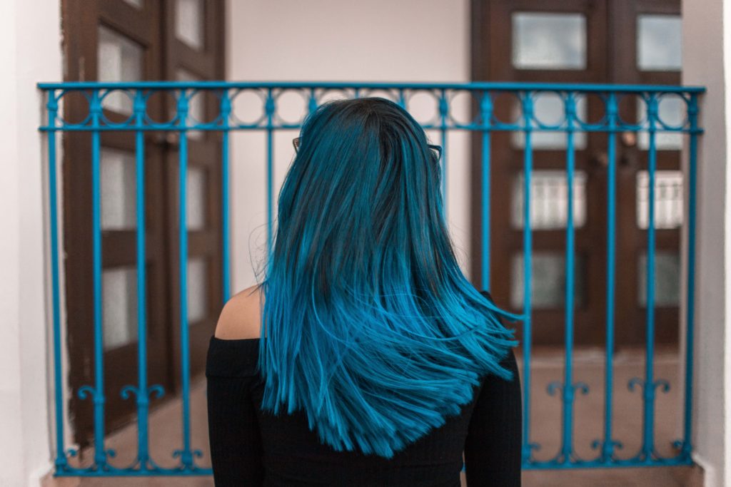 Blue hair photo from Pexels