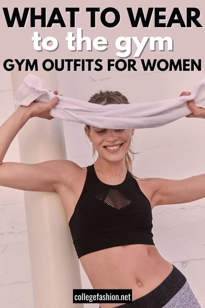 Header graphic that reads what to wear to the gym: Gym outfits for women