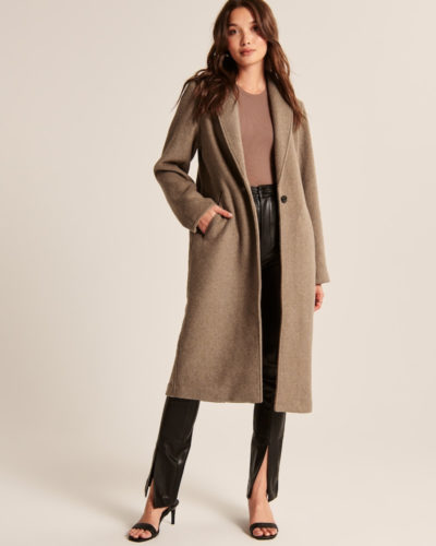 AF Long Coat Faux Leather Pants