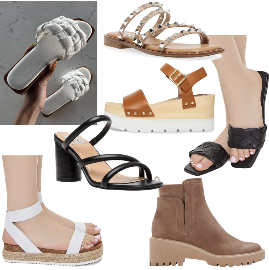 College Day Out Shoes - flat sandals, flatform espadrilles, wedge ankle booties, studded sandals