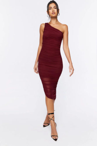 F21 One Shoulder Midi Dress