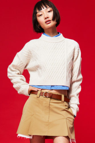 H&M Cable Knit Sweater & Mini Skirt