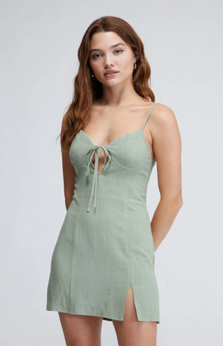 Pacsun Tie-Front Corset Dress