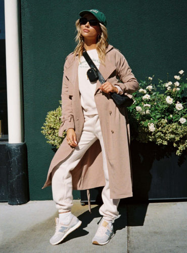 Princess Polly Trench Coat and Sweats Outfit