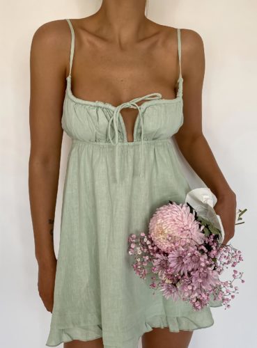 Princess Polly Sage Mini Dress